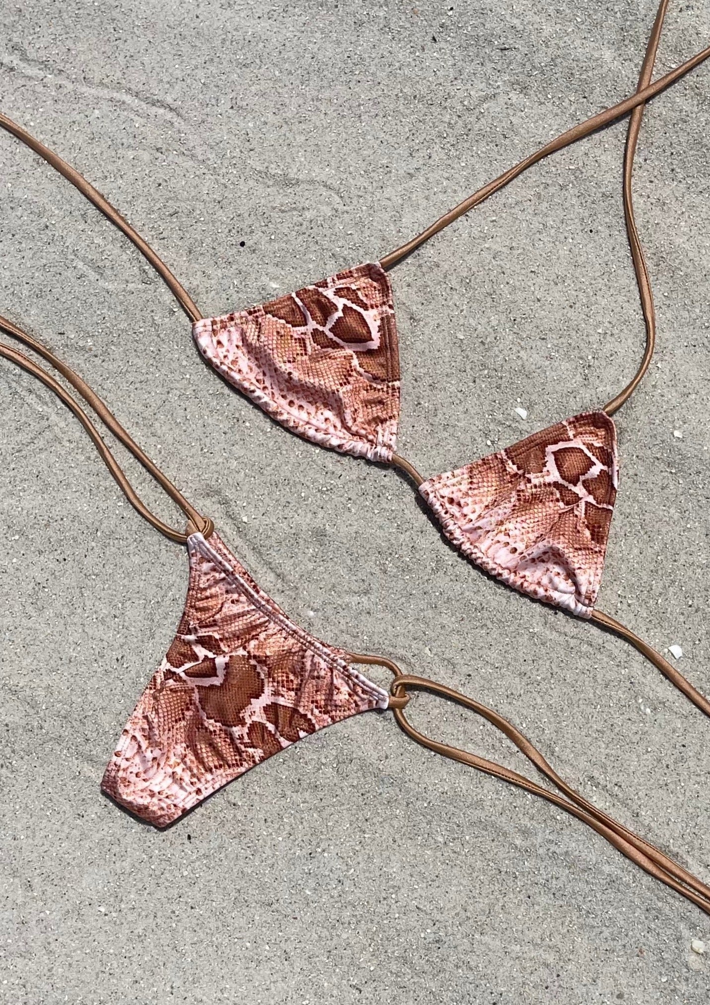 MIAMI STRING THONG BIKINI NUDE SNAKE – GIAH SWIM