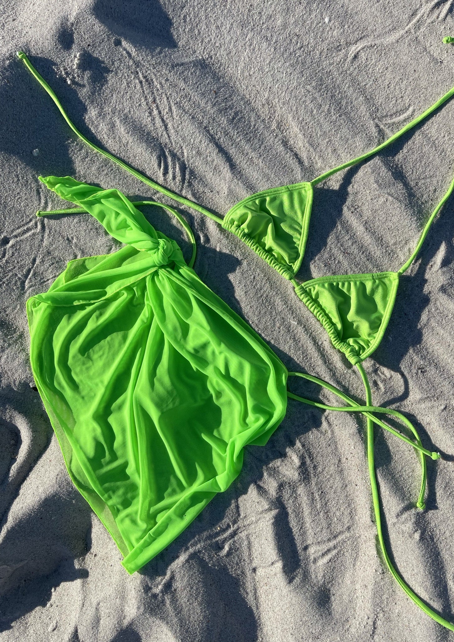 MIAMI STRING THONG BIKINI LIME GREEN