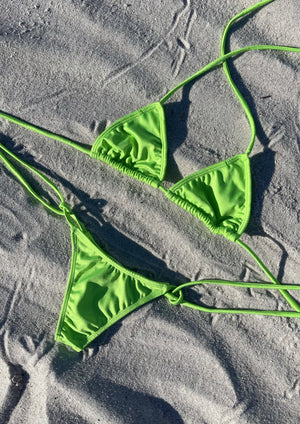 MIAMI STRING THONG BIKINI LIME GREEN